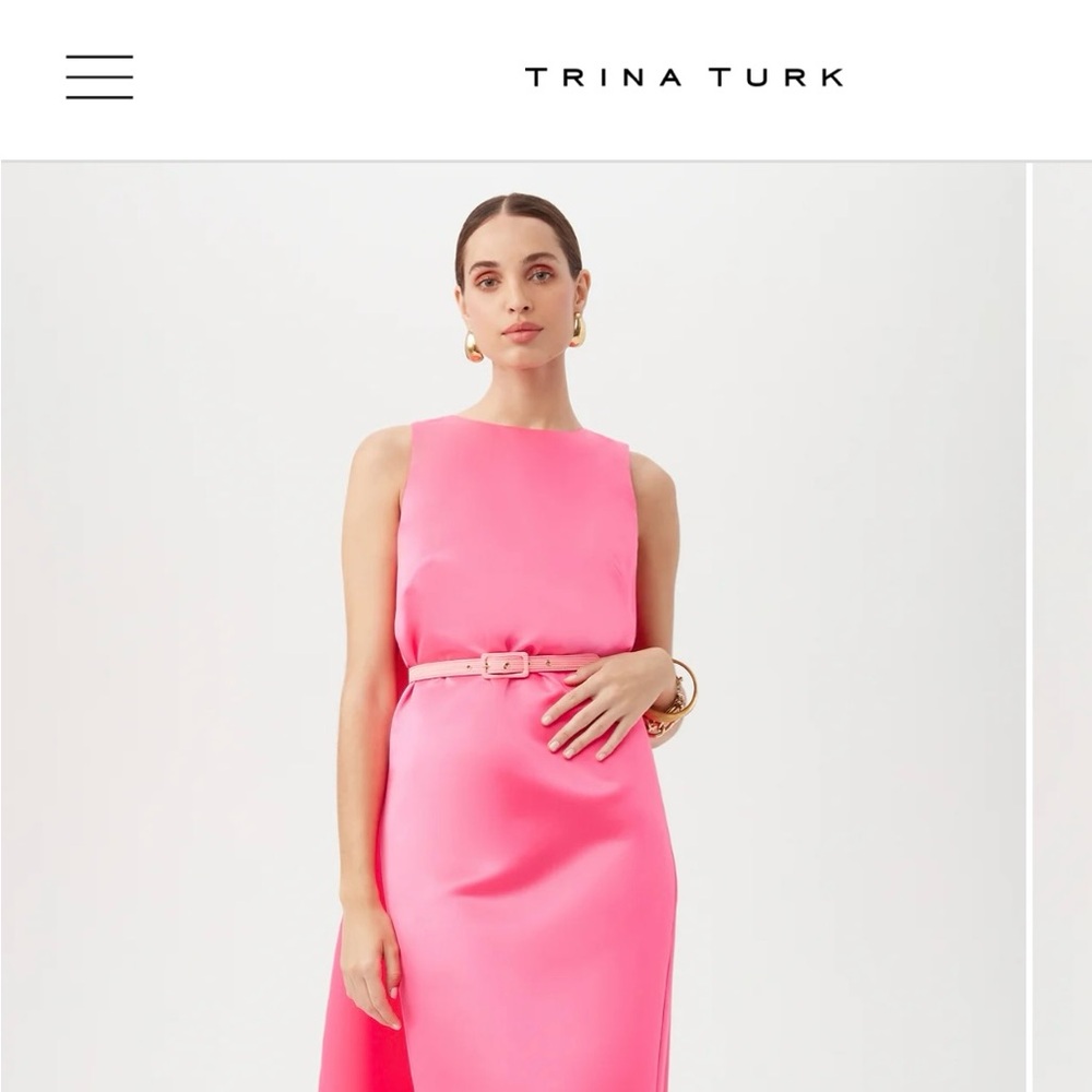 Trina Turk Elegant Pink Sleeveless Baroness Dress new with tags never worn